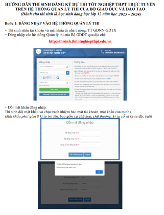 HƯỚNG DẪN ĐĂNG KÝ DỰ THI TỐT NGHIỆP THPT 2024 TRỰC TUYẾN