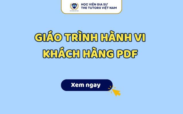 Giáo Trình Hành Vi Khách Hàng PDF