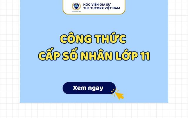 CẤP SỐ NHÂN LỚP 11: ĐỊNH NGHĨA, CÔNG THỨC VÀ VÍ DỤ