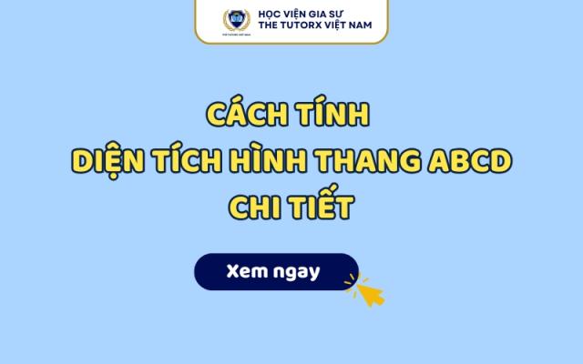Cách tính diện tích hình thang ABCD chi tiết