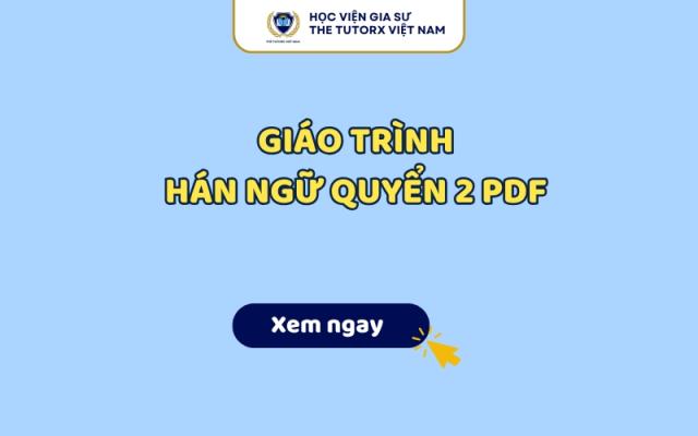 Giáo Trình Hán Ngữ Quyển 2 PDF