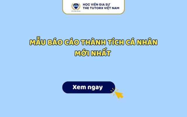 Mẫu Báo Cáo Thành Tích Cá Nhân Mới Nhất 2026