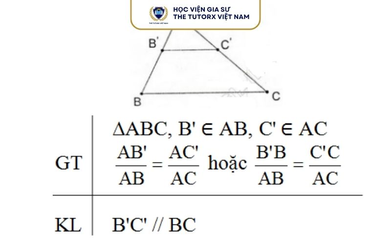 Cách Chứng Minh Định Lý Ta Lét Đảo