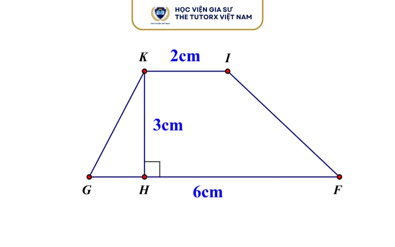 Cách tính diện tích hình thang ABCD trong từng trường hợp
