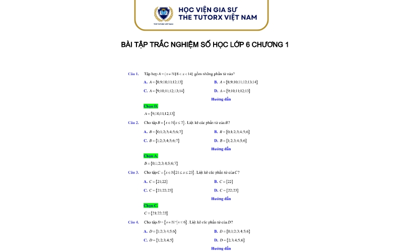 Tải trắc nghiệm toán 6