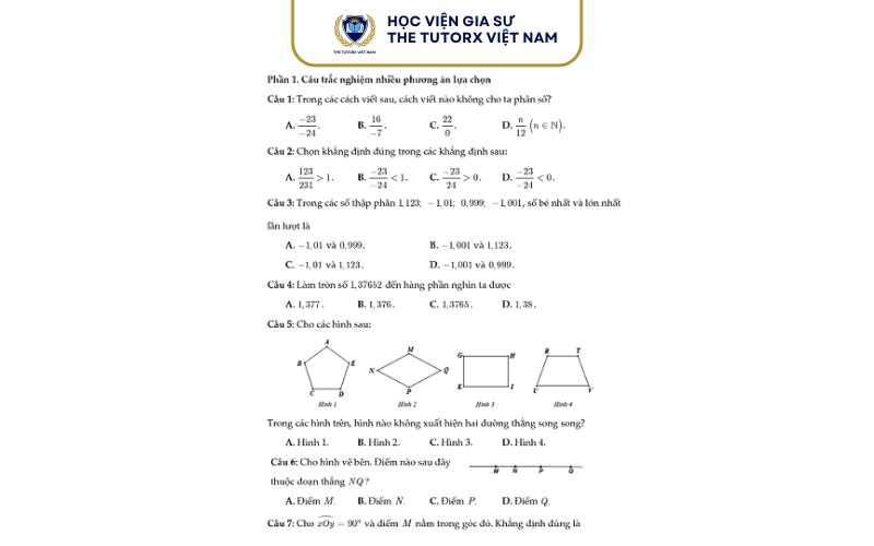Mẹo Làm Bài Trắc Nghiệm Toán 6 Đạt Điểm Cao