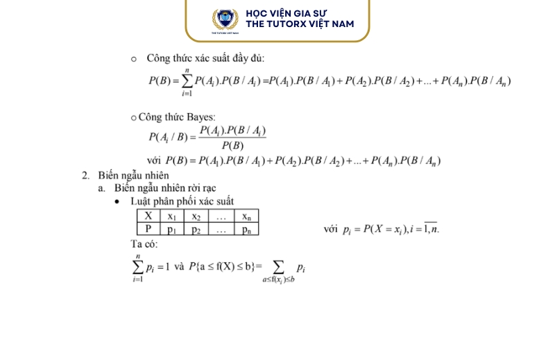 Tổng Quan Kiến Thức Chương 1 Xác Suất Thống Kê