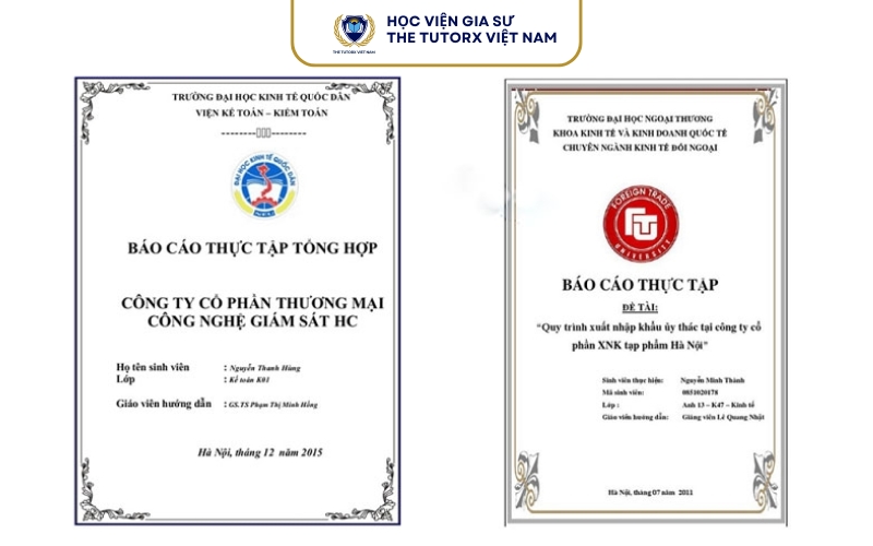 Tải mẫu bìa báo cáo thực tập tốt nghiệp