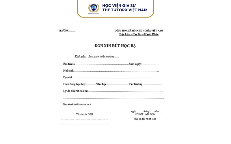 Hướng Dẫn Cách Viết Đơn Rút Học Bạ Đúng Chuẩn