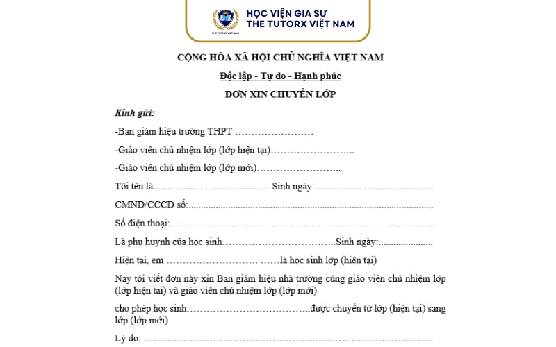 Hồ sơ cần chuẩn bị khi xin chuyển lớp cấp 3