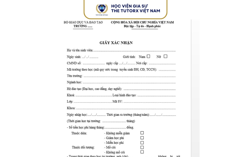 Hướng dẫn cách viết giấy xác nhận vay vốn sinh viên