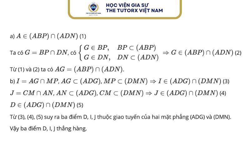 Bài tập vận dụng Cách chứng minh 3 điểm thẳng hàng lớp 11