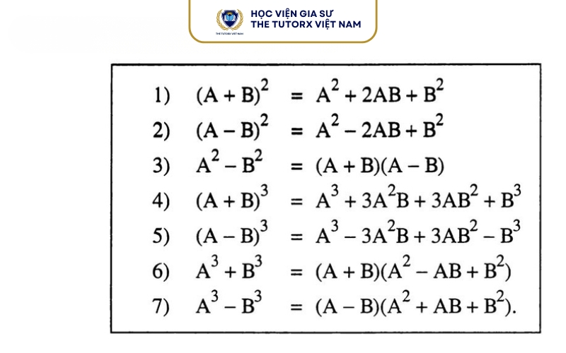 Những hằng đẳng thức cơ bản cần nhớ