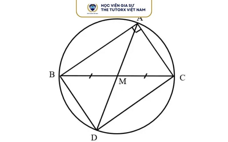 4 điểm cùng nằm trên một đường tròn là gì?