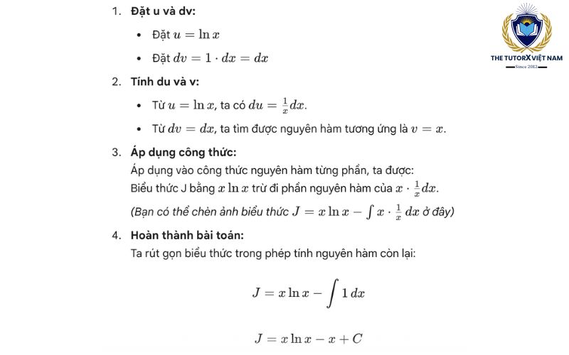 Áp Dụng Công Thức Nguyên Hàm u Giải Bài Tập